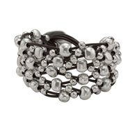 Bracciale Unode50 Donna Clasicos Plata-Cuero in Acciaio PUL0594MR - PUL0594MR